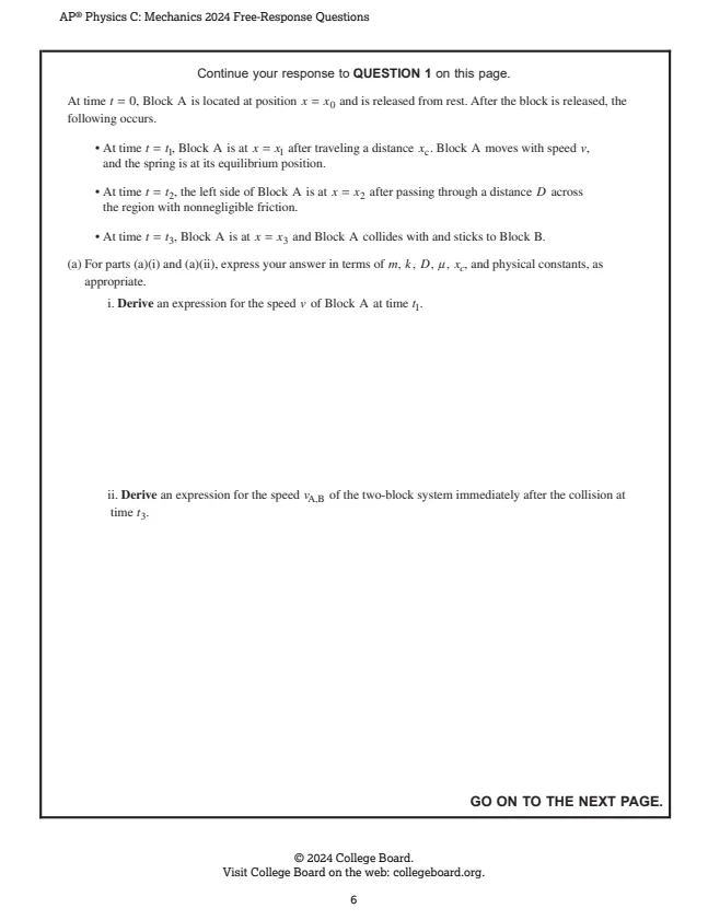 ~【高清PDF】AP物理C力学历年真题免费分享 第2张