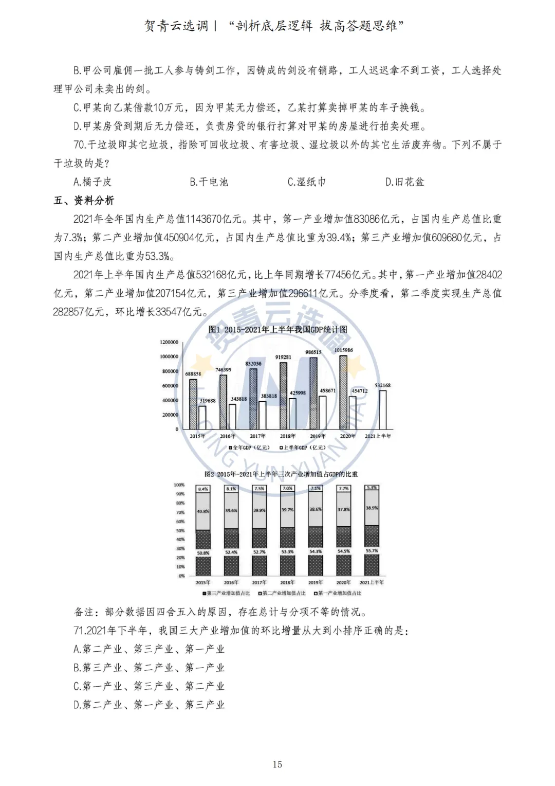 真题分享-453|2024年河南定向选调《综合能力测试》 第15张