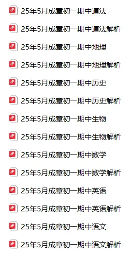 期中试卷分享!船山、成章初一年级往年期中试卷! 第38张