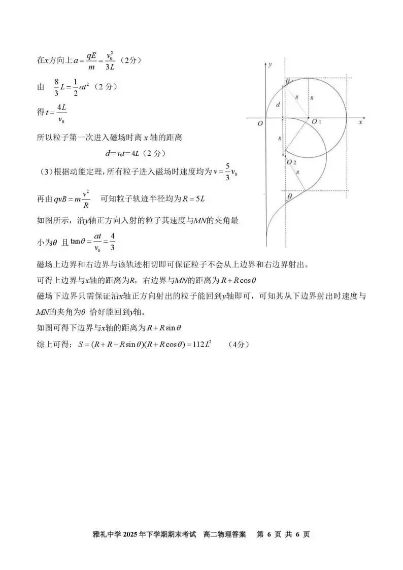 《高中试卷》长沙市雅礼中学2025-2026学年高二上学期期末考试物理(含答案) 第14张