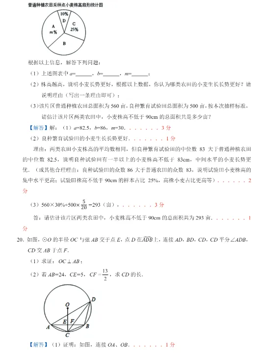 2026年安徽省C20联盟中考数学三模试卷 第15张