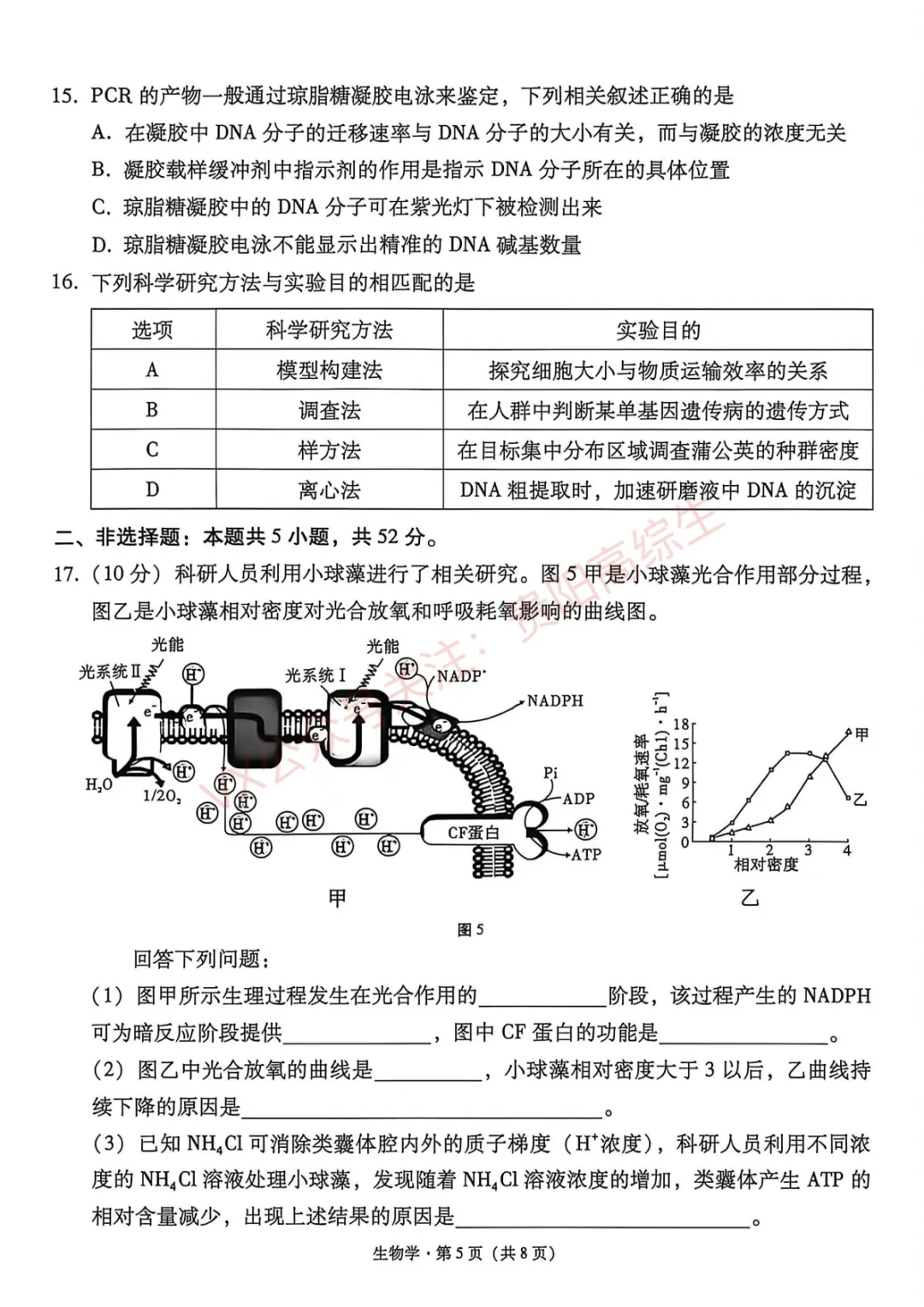 2026届 3+3+3名校联盟高三4月模拟考试卷&答案 汇总 第102张