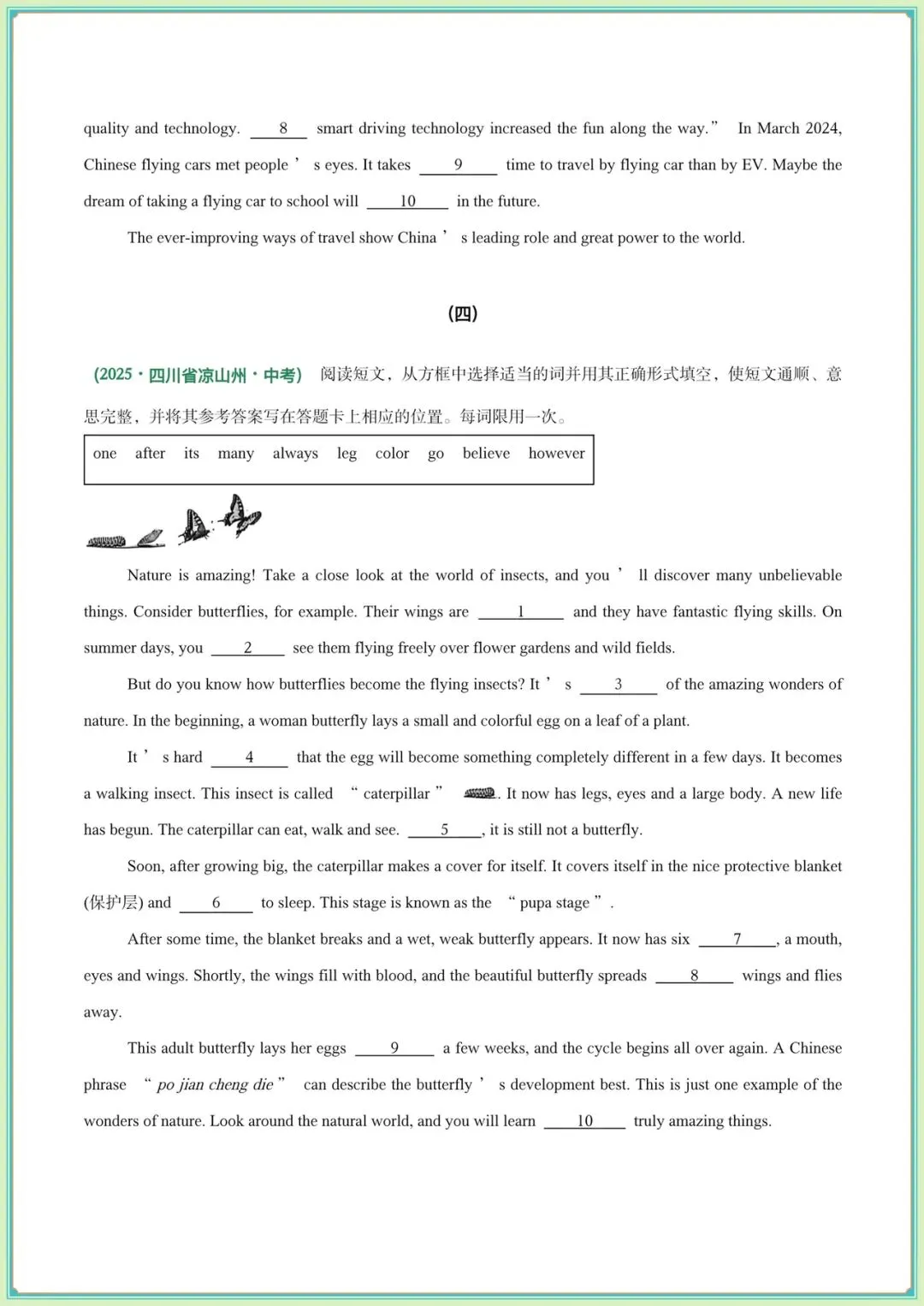 2026中考英语选词填空专项训练·题型概述+考向分类+技巧点拨,电子版可打印! 第12张