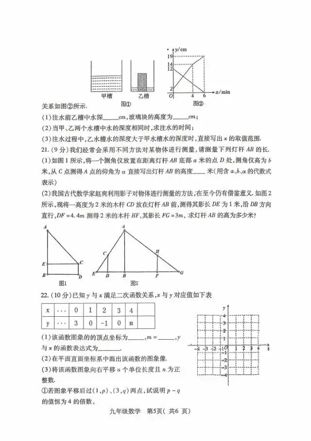 2026年邓州市中考一模数学试卷(含答案) 第5张