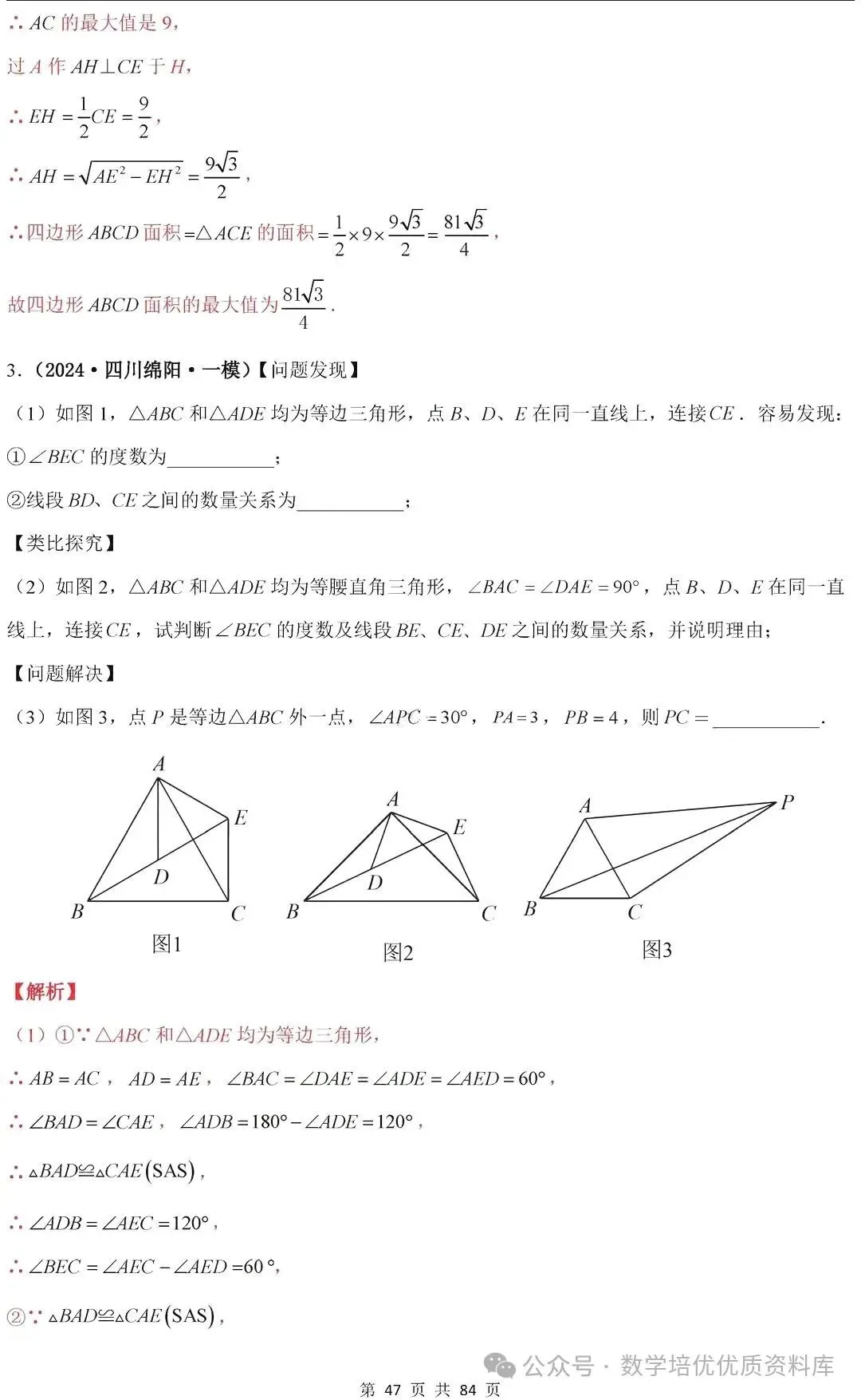 中考数学专题复习之全等三角形与特殊三角形6种考向20种必考题型(共84页,含答案解析) 第48张