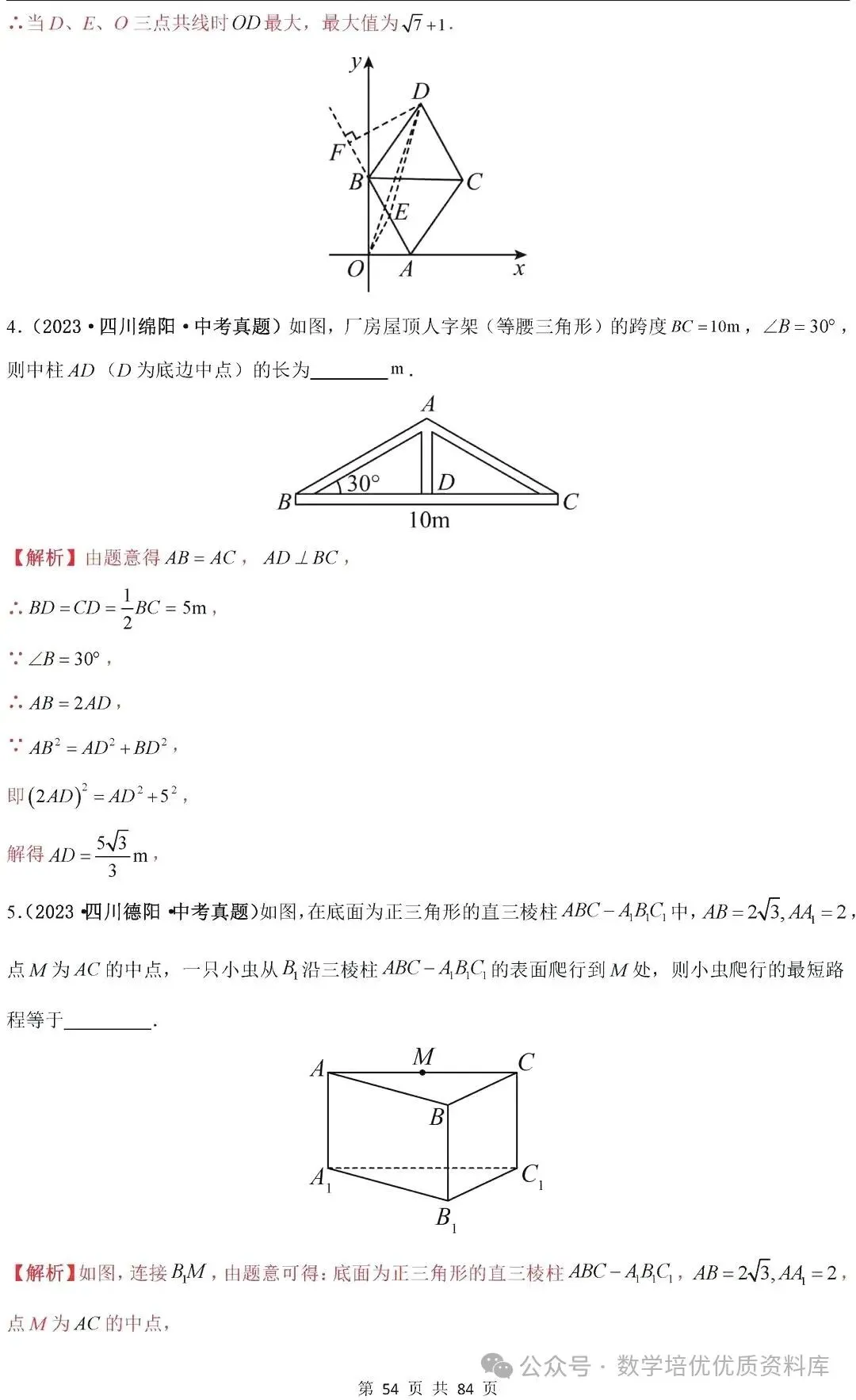 中考数学专题复习之全等三角形与特殊三角形6种考向20种必考题型(共84页,含答案解析) 第55张
