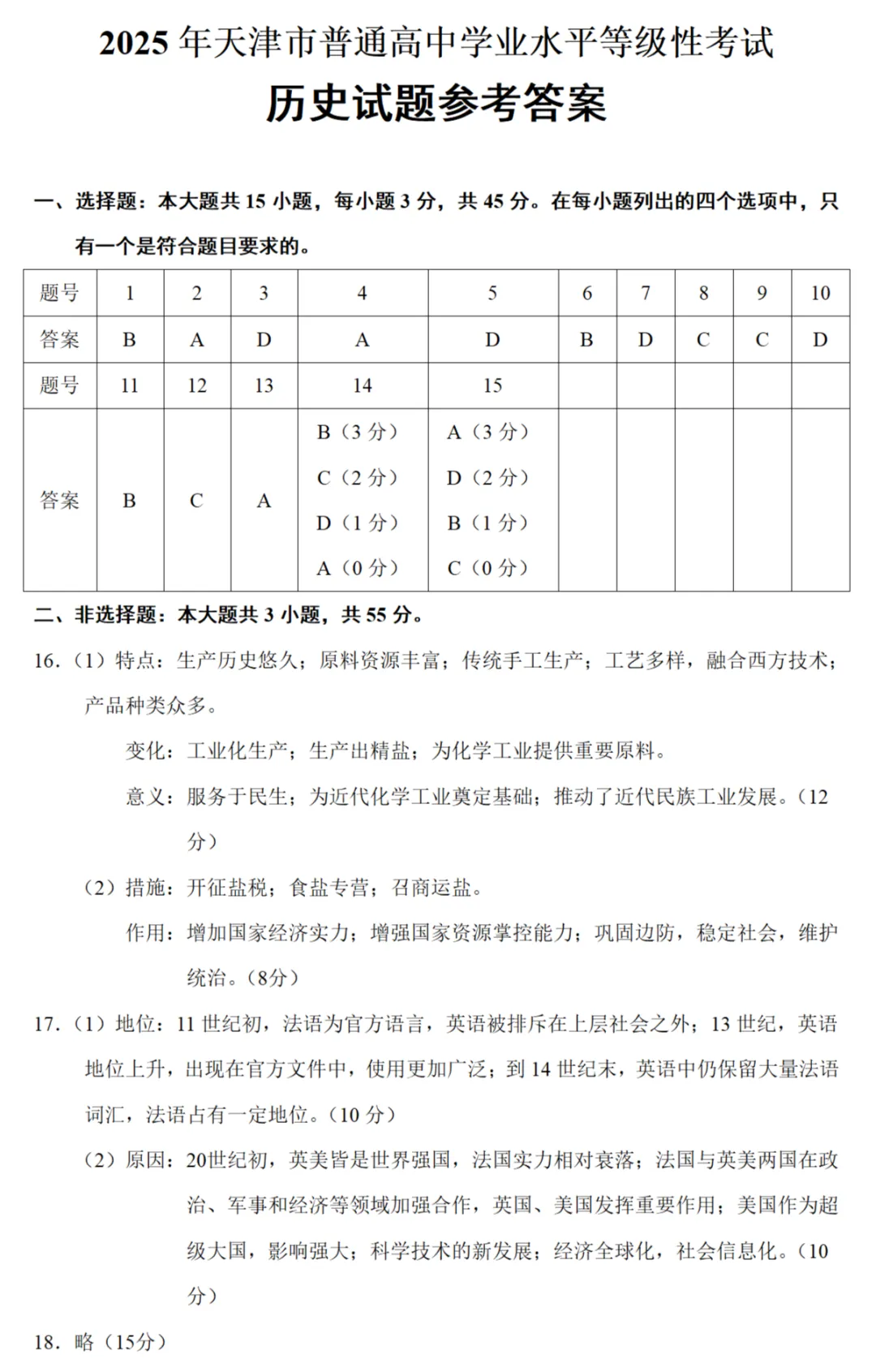 高考真题| 2025年高考天津卷历史试题 第3张