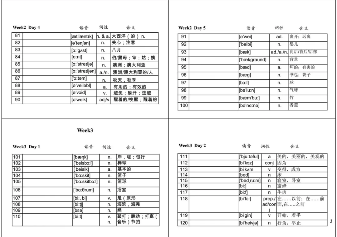 中考新大纲初中英语1600词来了~中英互译单词表+默写本+音频,背完考试不愁! 第7张