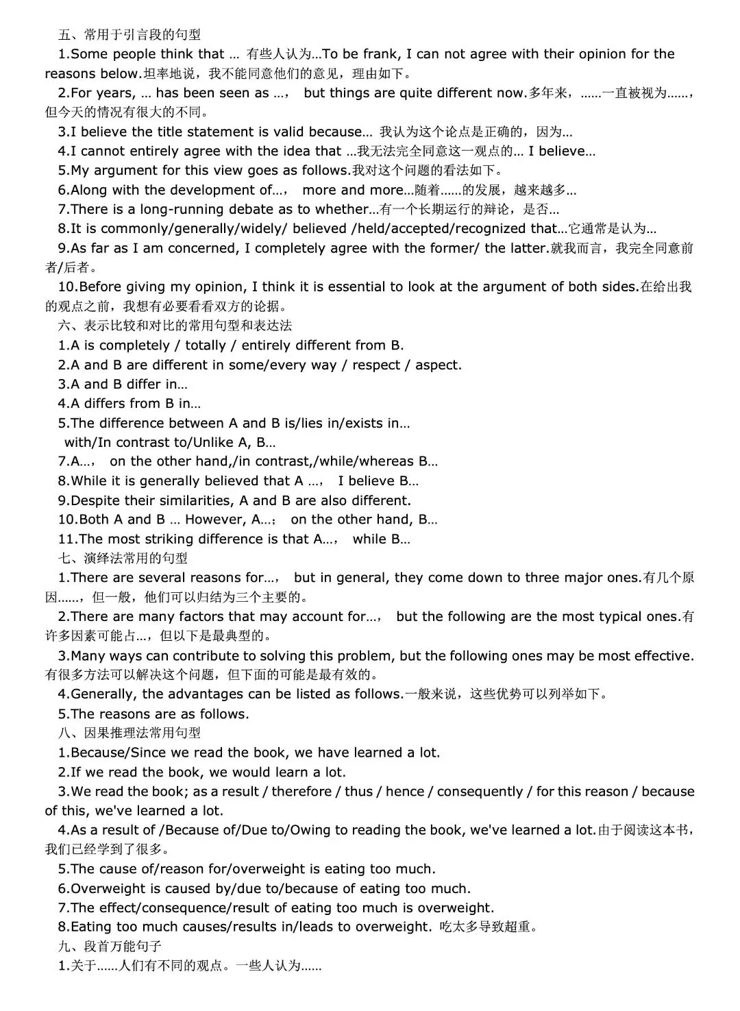 中考英语作文万能模板+万能句型汇总+金句模版(免费下载) 第3张