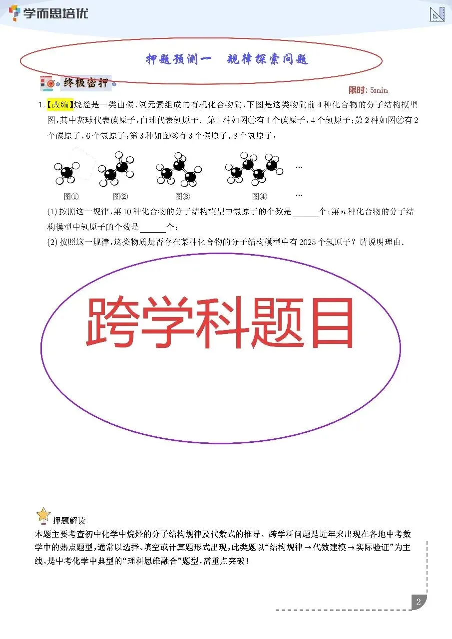 2026中考数学新考向必考16类押题 第3张