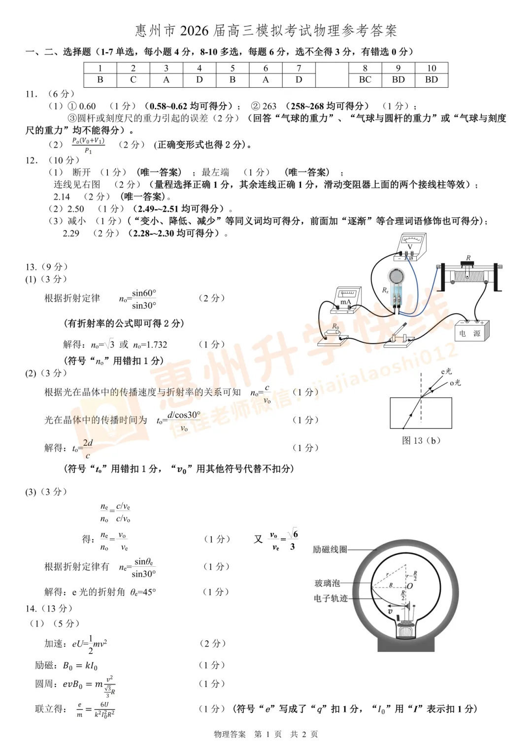 2026惠州高考一模真题及答案(完整版)!免费领取→ 第17张