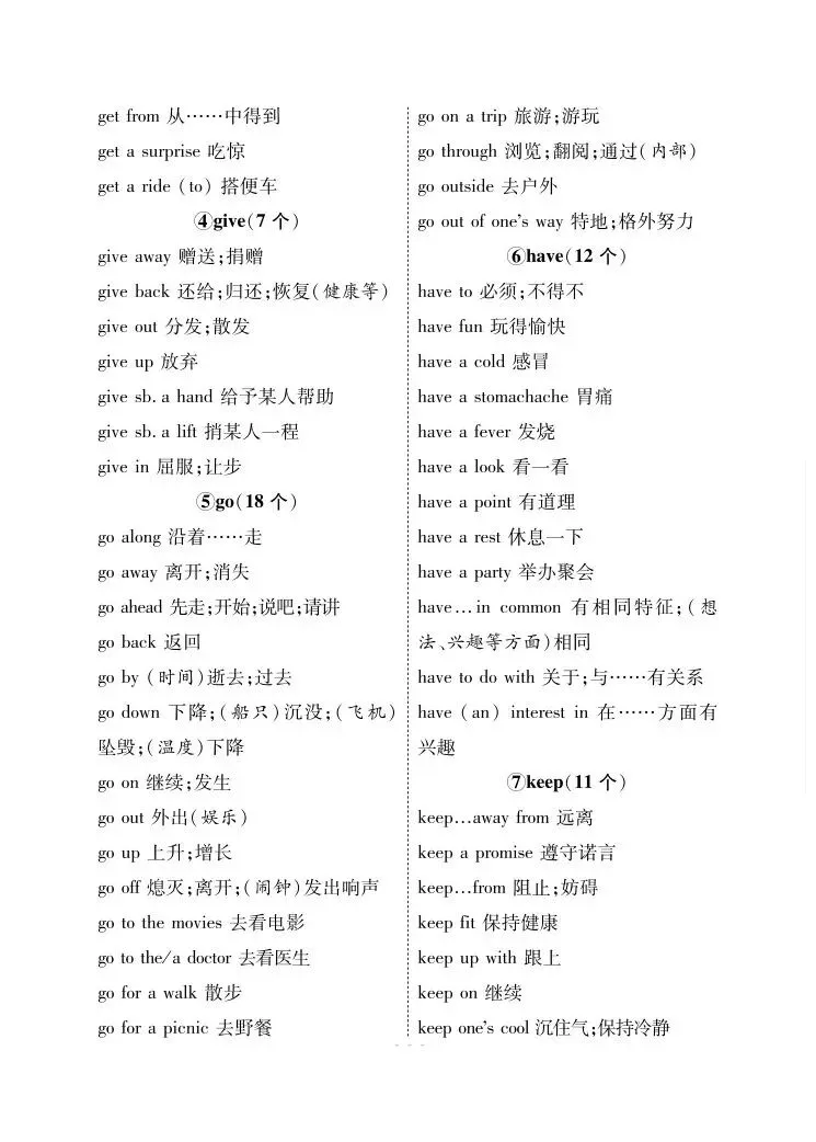 26中考重点短语归纳 第3张