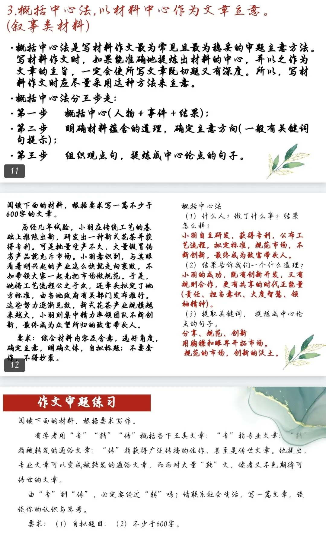中考语文作文别再瞎跑题了!这份审题立意课件直接把分焊死在卷面上 第4张