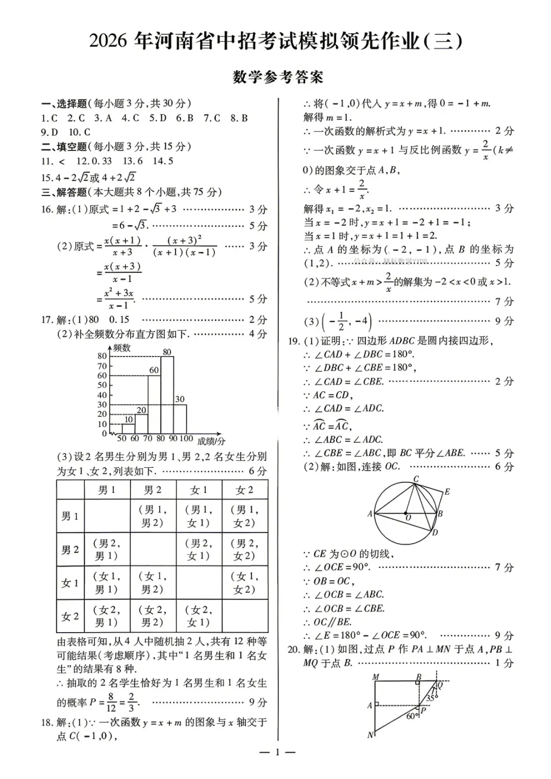 【中考数学】2026年九年级数学中招模拟检测卷+答案解析 第4张