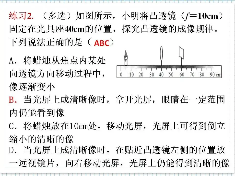 04中考物理复习专题-透镜及其应用 第18张