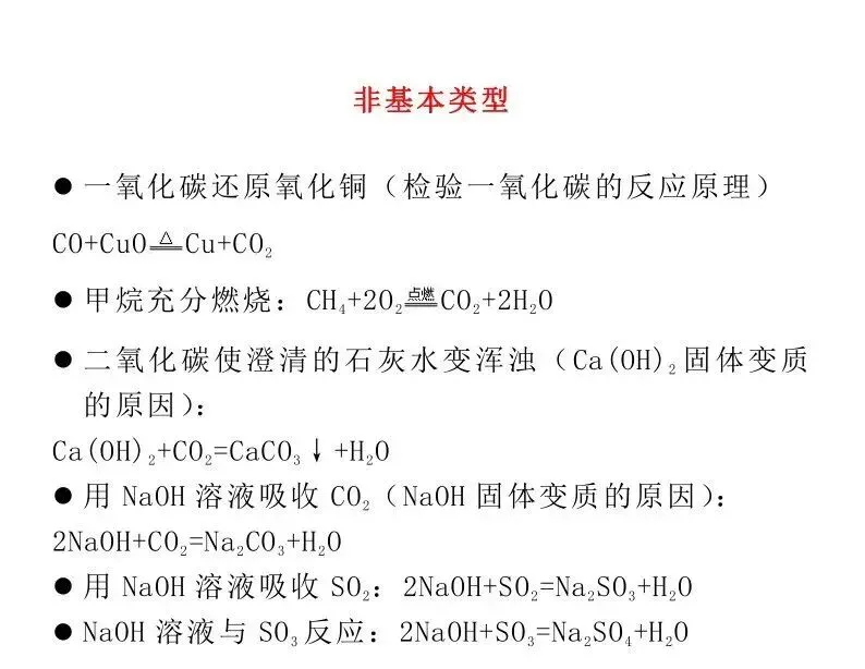 中考化学方程式汇总,中考考的都在这里了! 第10张