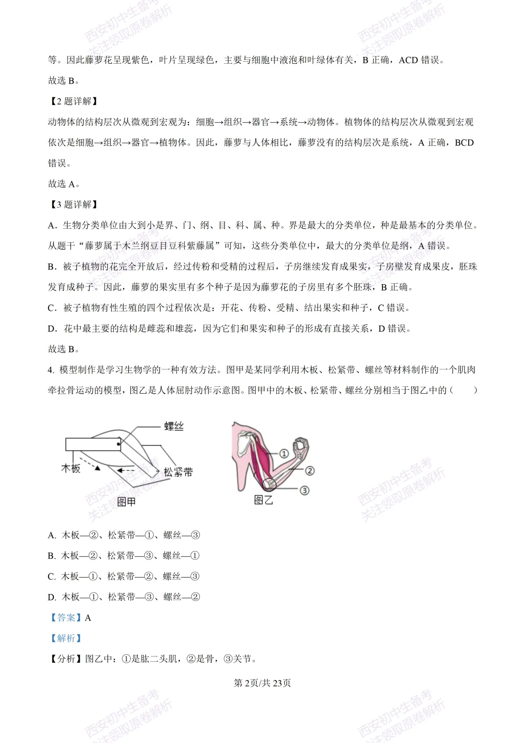 期中复习,名校真题!西安初中期中:【24-25滨河学校】八下期中考试【生物】免费下载! 第19张