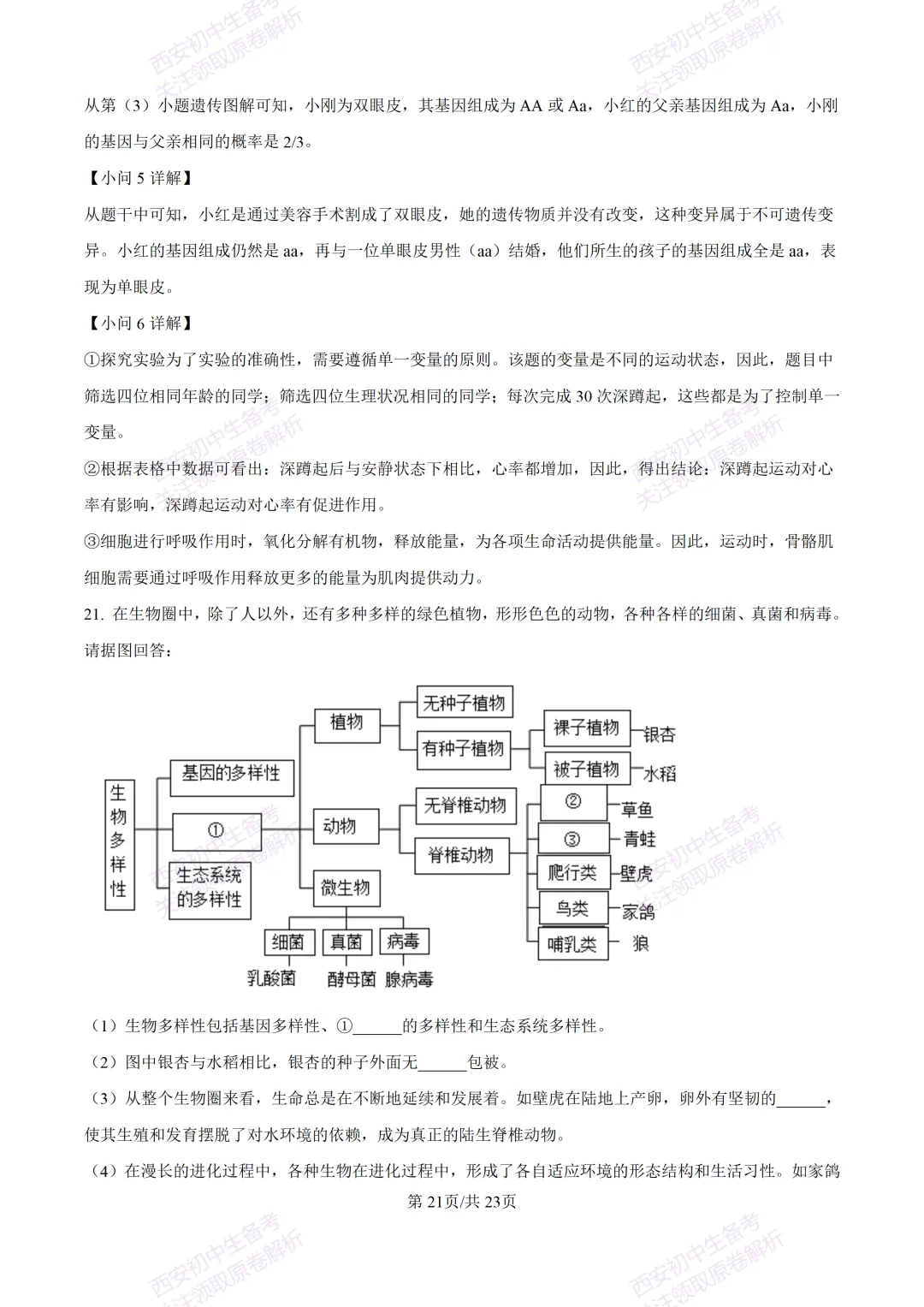 期中复习,名校真题!西安初中期中:【24-25滨河学校】八下期中考试【生物】免费下载! 第38张