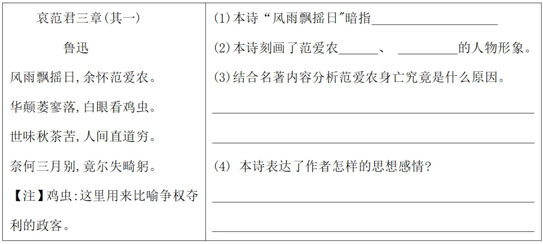 2026年中考语文名著一轮复习之《朝花夕拾》(1.识记检测+答案解析) 第6张