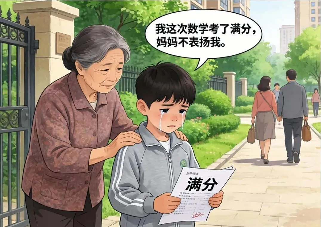 那个拿着满分试卷孩子为什么哭得伤心 第1张