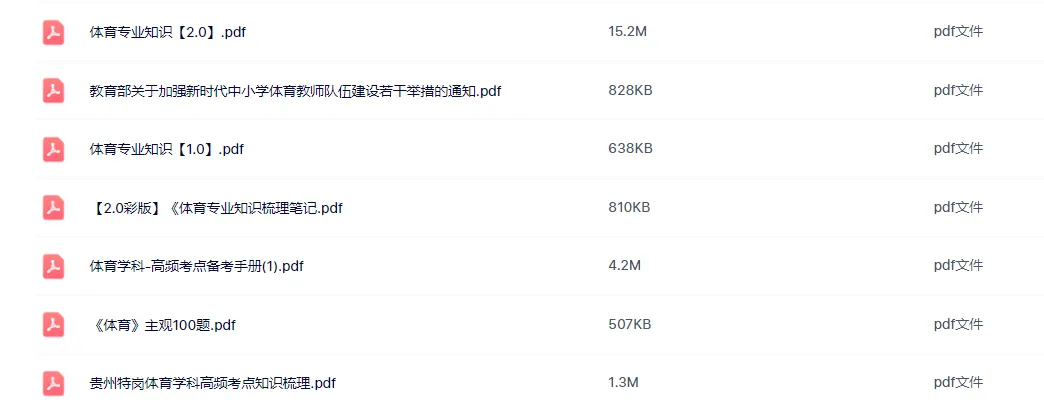 26-贵州特岗《体育》真题参考+高频考点笔记+1000刷题+八套模拟卷! 第7张