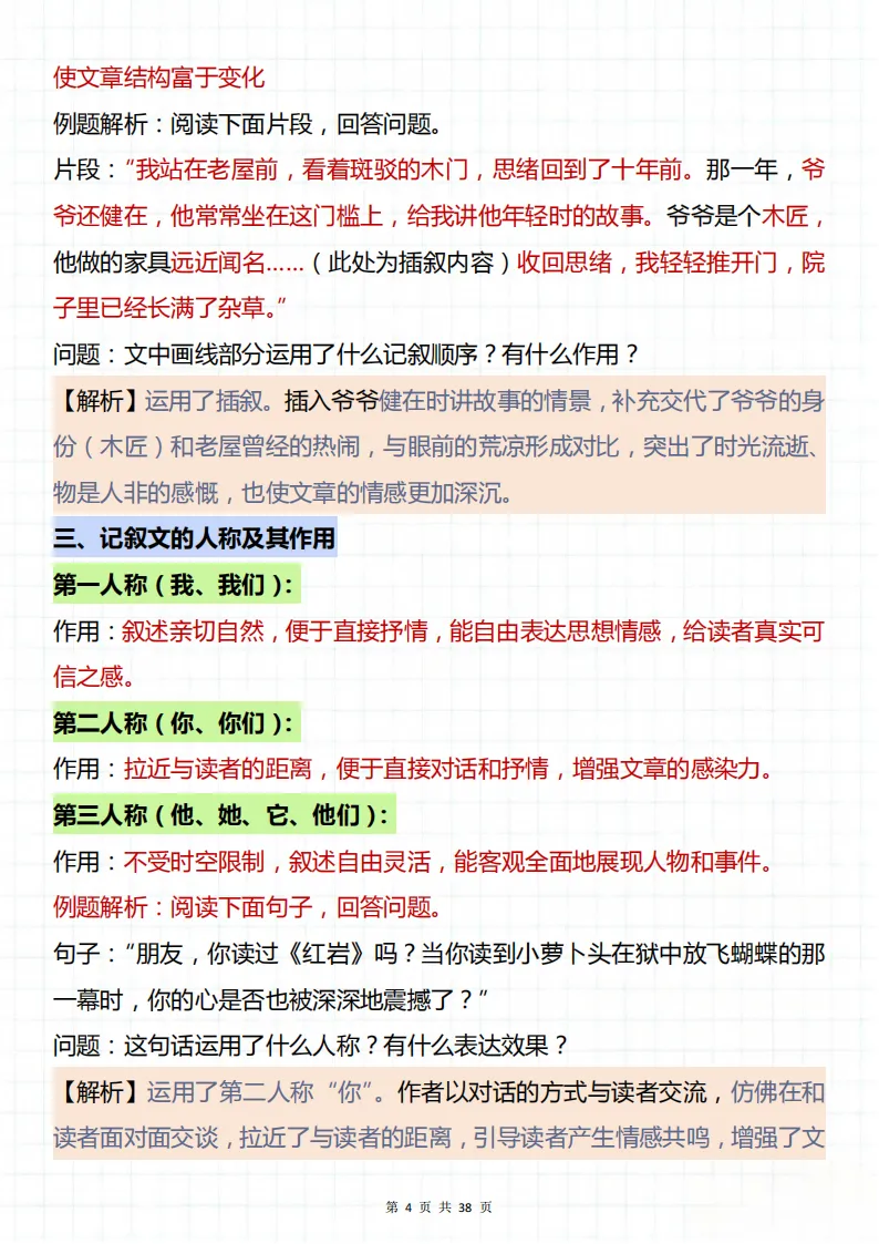 中考语文阅读理解必考重点知识点解析!重点全总结!突然觉得阅读理解没那么难了! 第4张