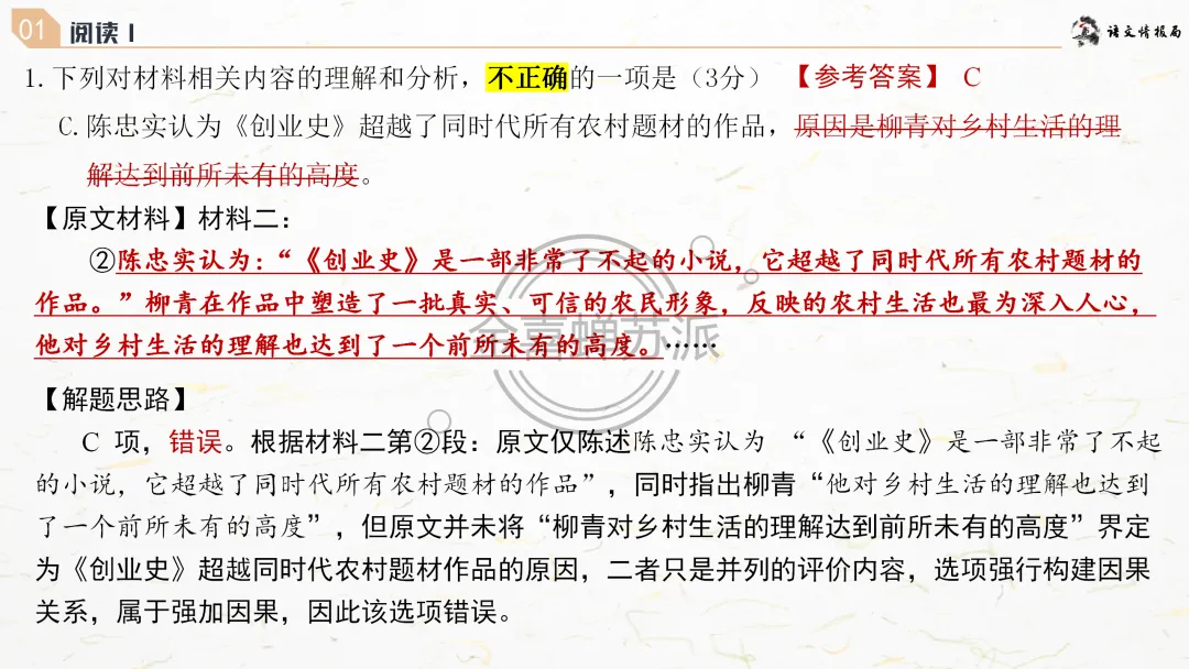 【0418】济南市2026届高三第二次模拟考试语文试题评讲课件(070期) 第20张
