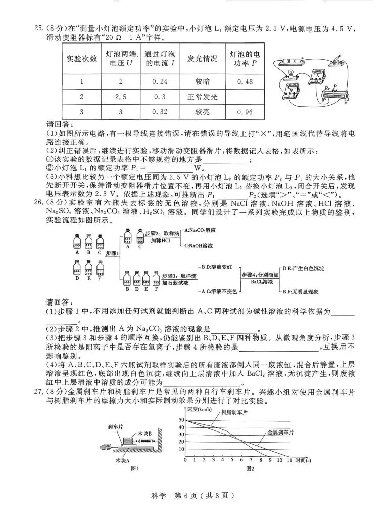 2026.4 杭州市 余杭、临平区中考模拟检测(一模) 第14张