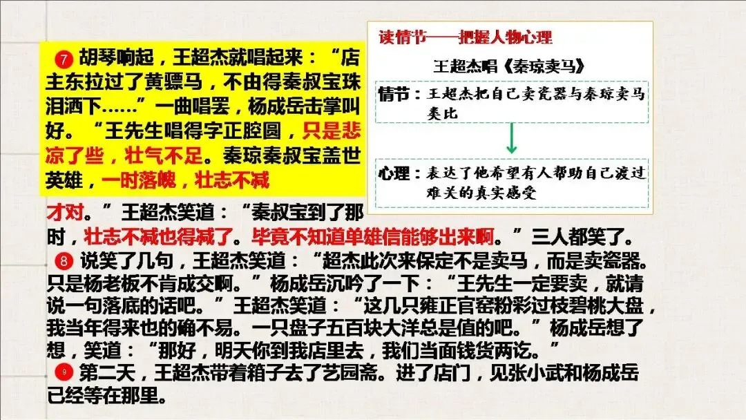 【小说考点】参透课本,透析真题:教考衔接课件(161张PPT) 第7张