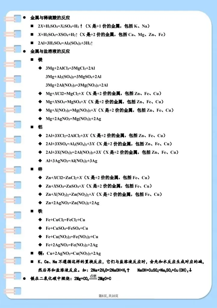 【中考化学】2026年中考化学必背重点知识点汇总,完整电子版可打印! 第16张