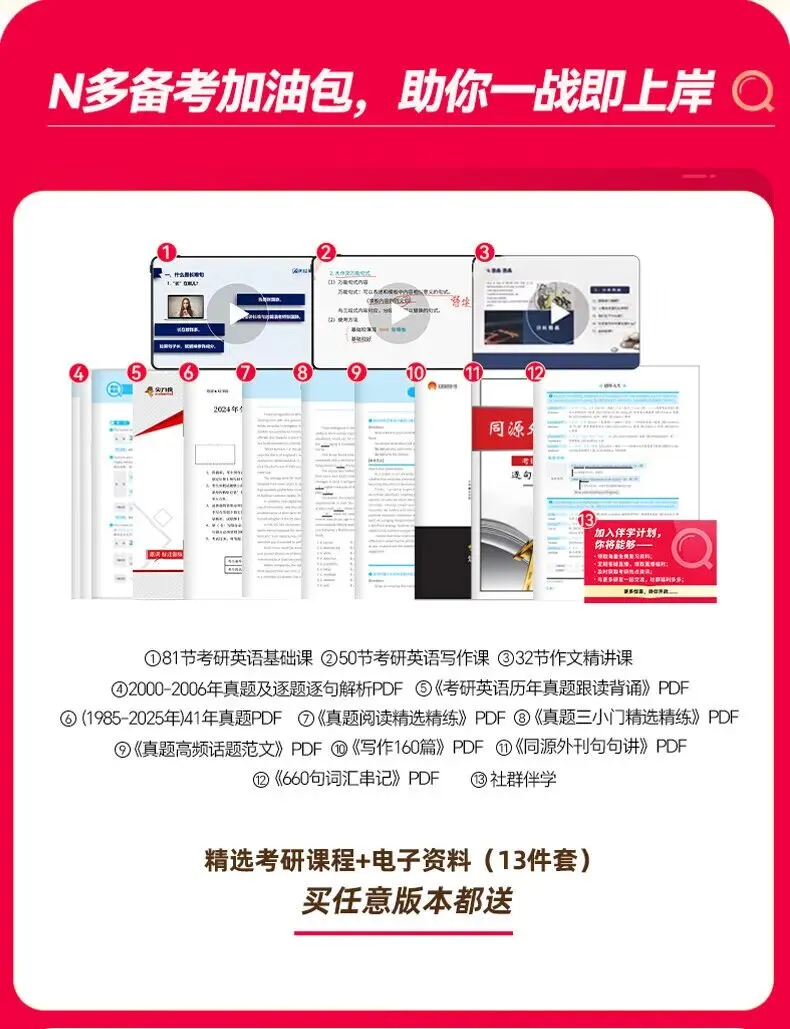 【逐题细解】2027考研真相英语二历年真题试卷2007-2026年 2027考研真相试卷手译本词汇 巨微文化考研真相规律 第14张