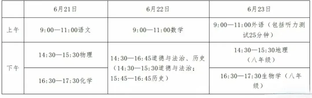 定了!2026河北中考时间正式公布 第1张
