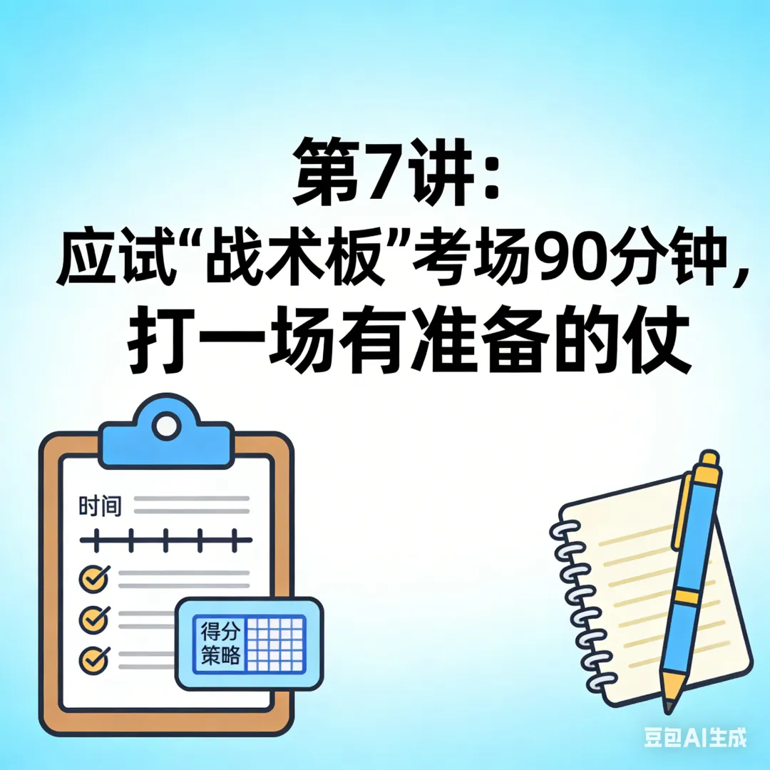 中考作文进化论|第7讲:应试“战术板”考场90分钟,打一场有准备的仗 第1张