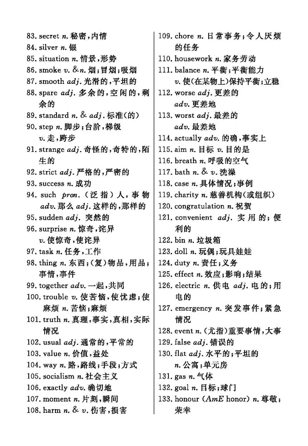 中考英语新课标三级词汇汇总 第11张