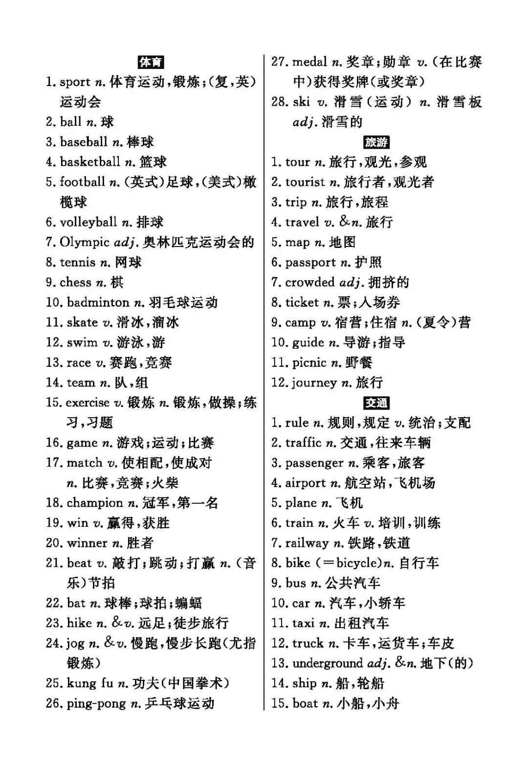 中考英语新课标三级词汇汇总 第23张