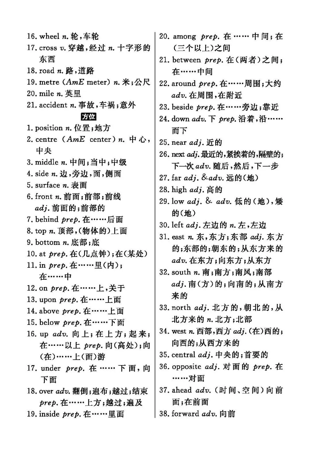 中考英语新课标三级词汇汇总 第24张