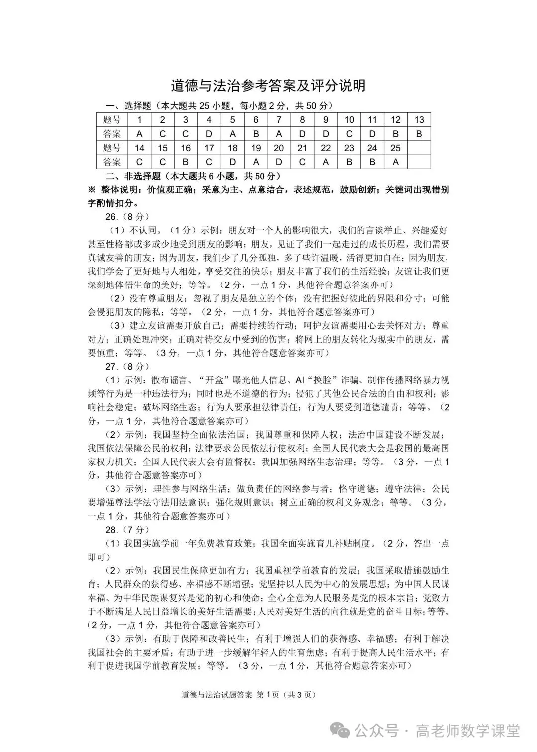 2026.4齐齐哈尔中考一模全科试卷含答案(可下载) 第67张
