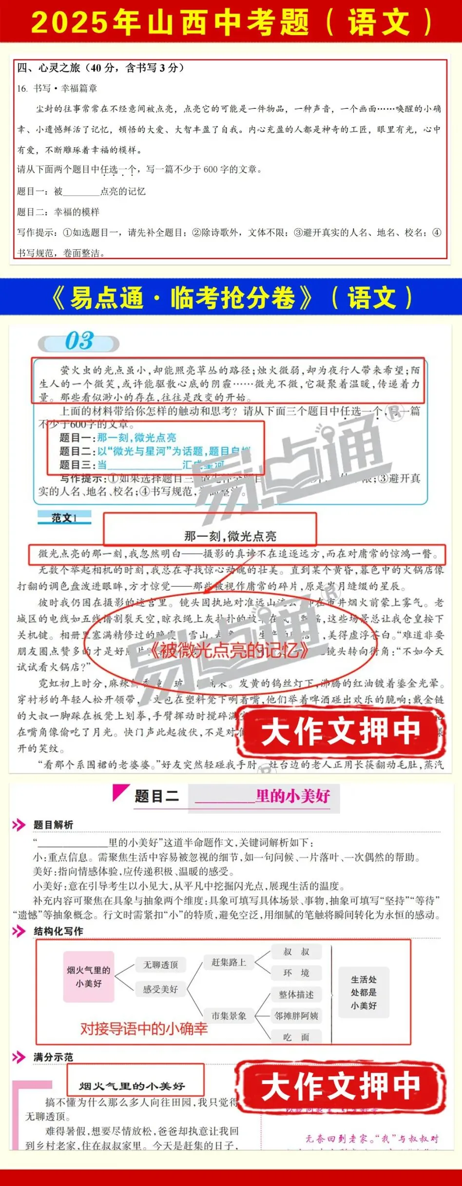 2026山西中考《临考抢分卷》! 第15张