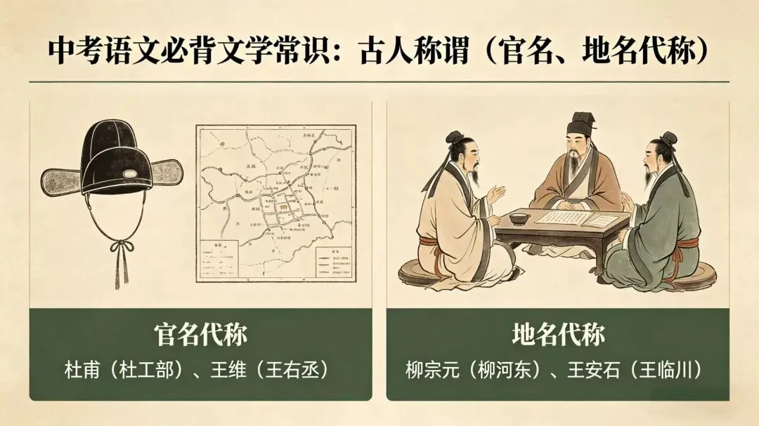 中考语文必背文学常识:古人以官名/地名代称,送分考点一文吃透 第2张