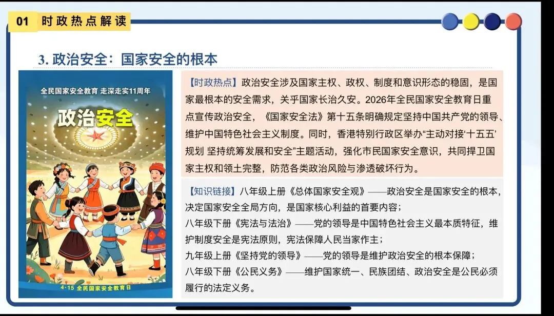 中考道法时政热点——全民国家安全教育日 第5张