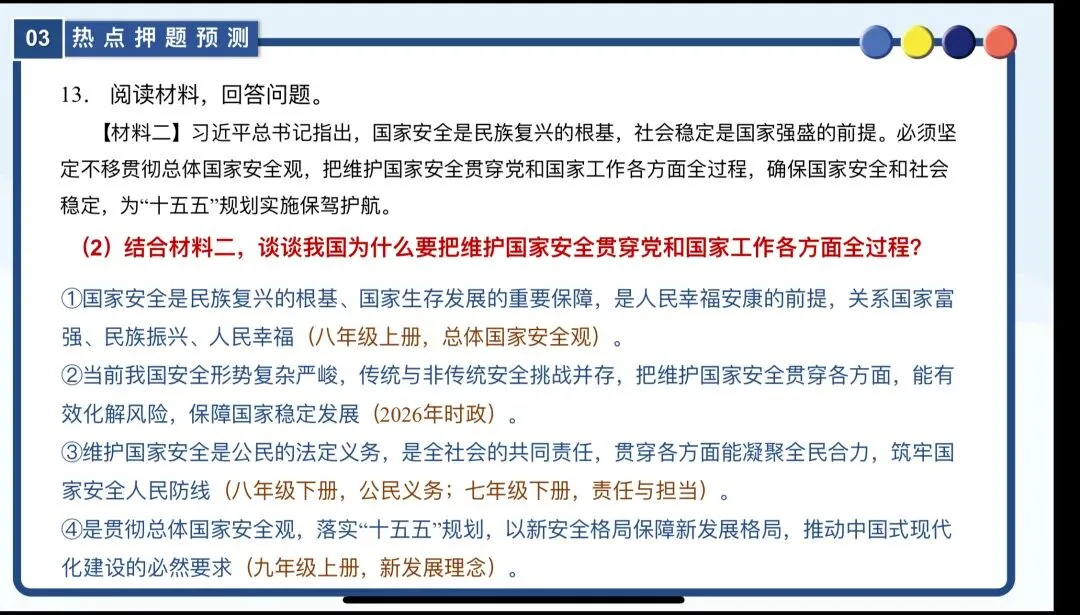 中考道法时政热点——全民国家安全教育日 第12张