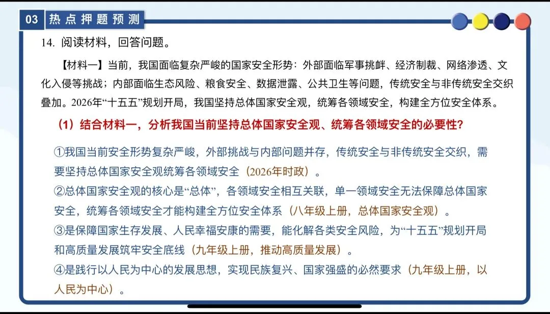 中考道法时政热点——全民国家安全教育日 第13张