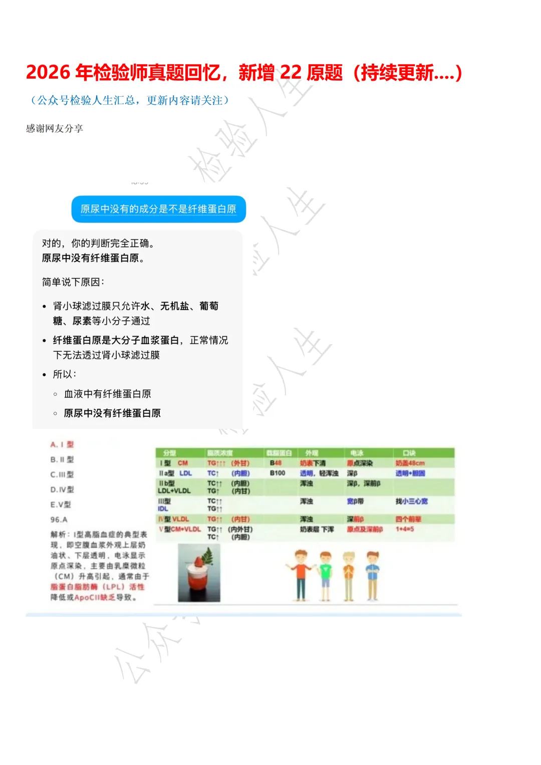 2026年检验师真题回忆,新增22原题(持续更新....) 第2张