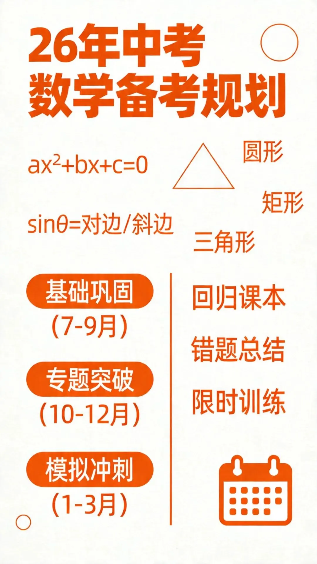 26年中考数学备考规划 第1张