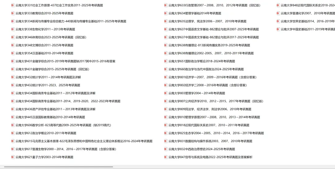 云南大学考研专业课历年真题汇总(含2026真题) 第2张