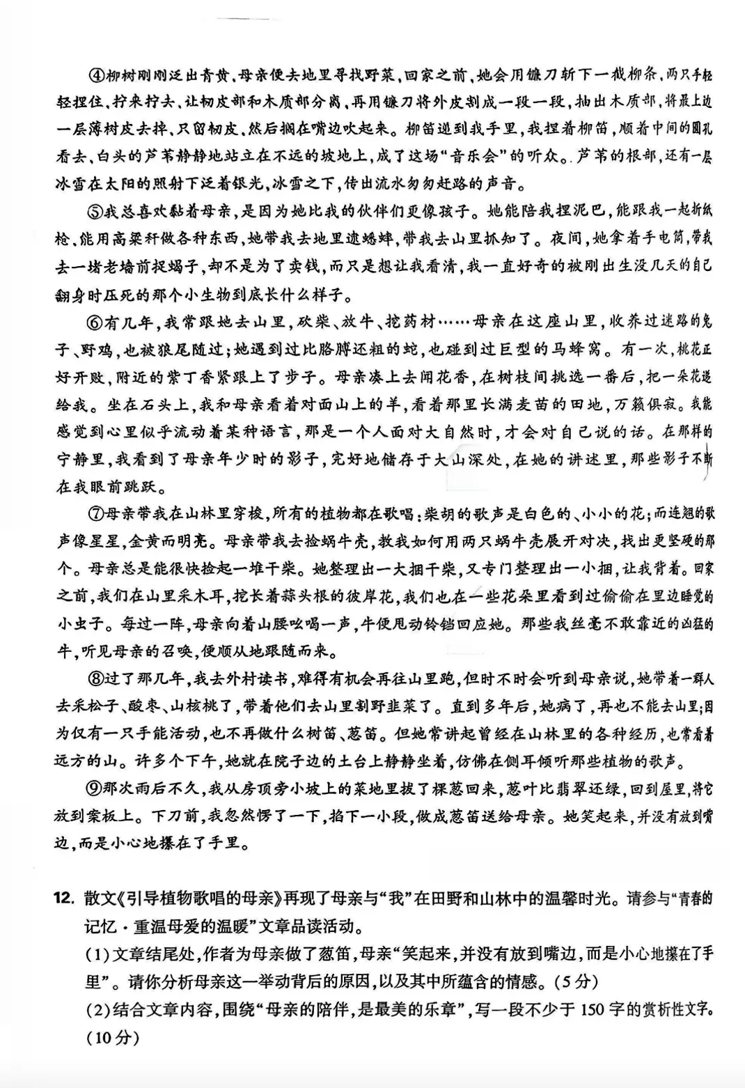 2026年初中学业水平模拟考试适应性测试(一)试题及答案 第5张