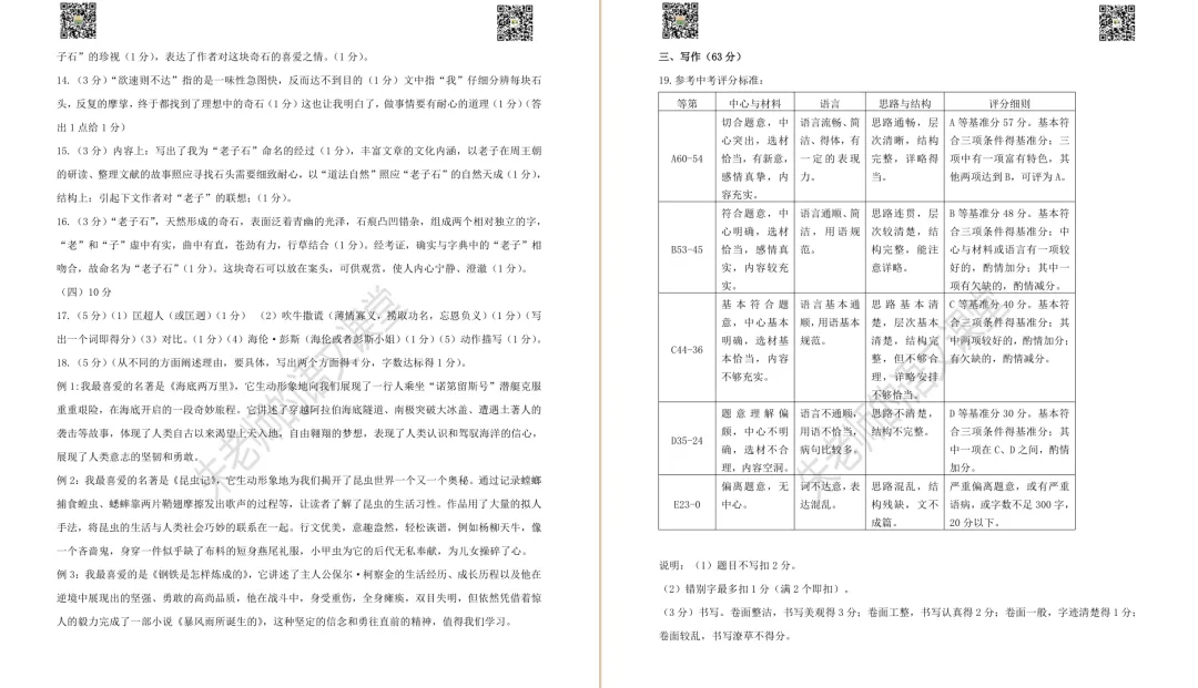 2024年徐州市区九年级一模语文试卷及答案(电子版) 第10张