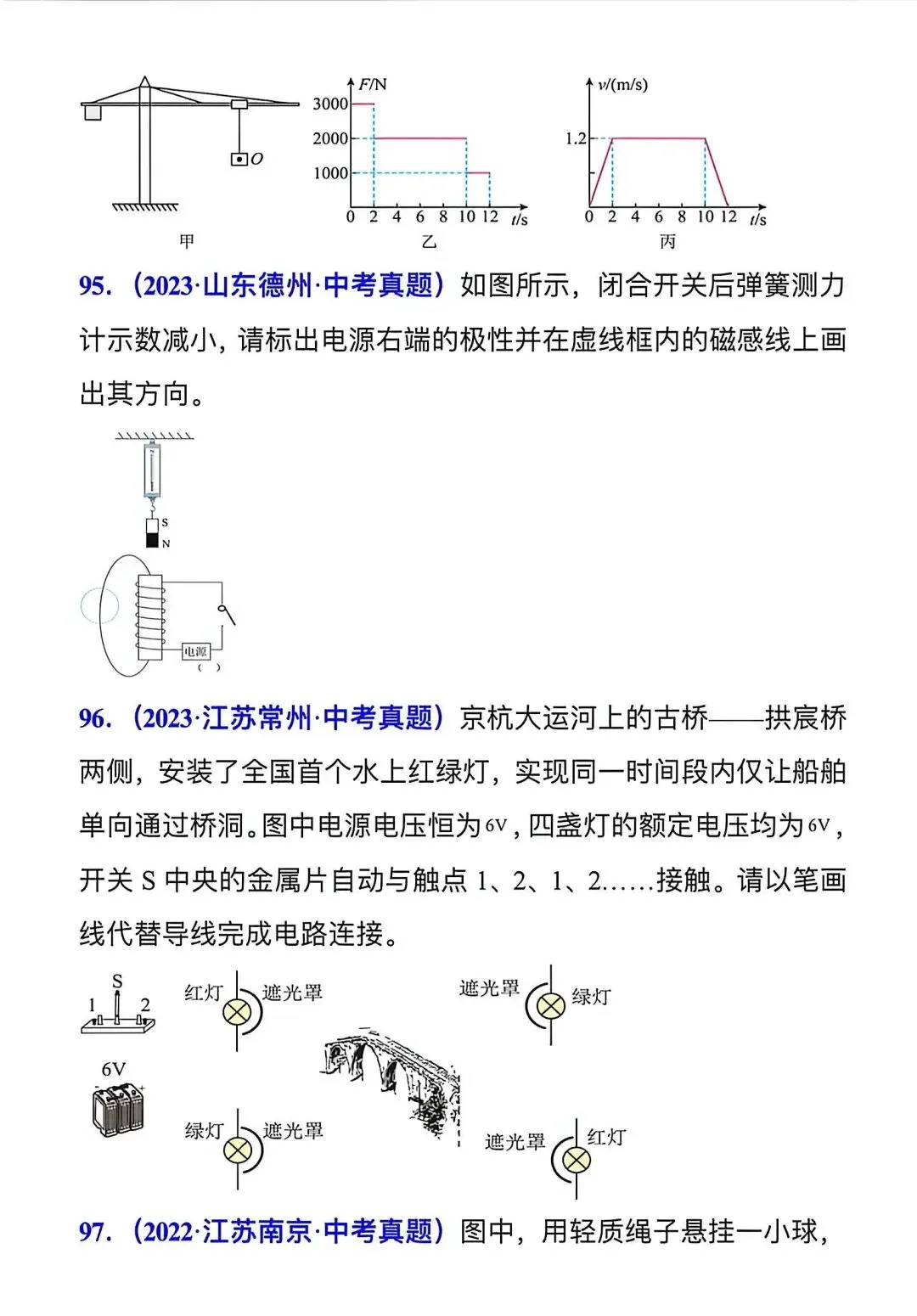 2026年中考物理【作图题】真题训练100道 第5张