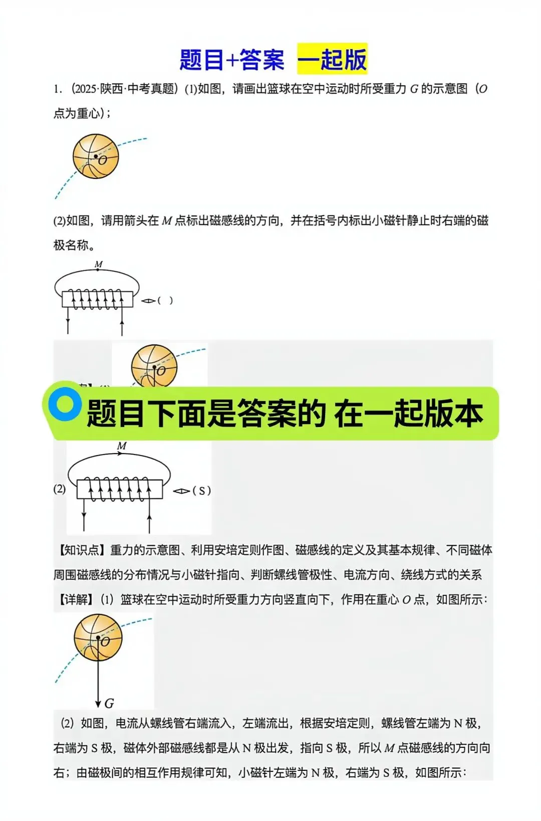 2026年中考物理【作图题】真题训练100道 第9张