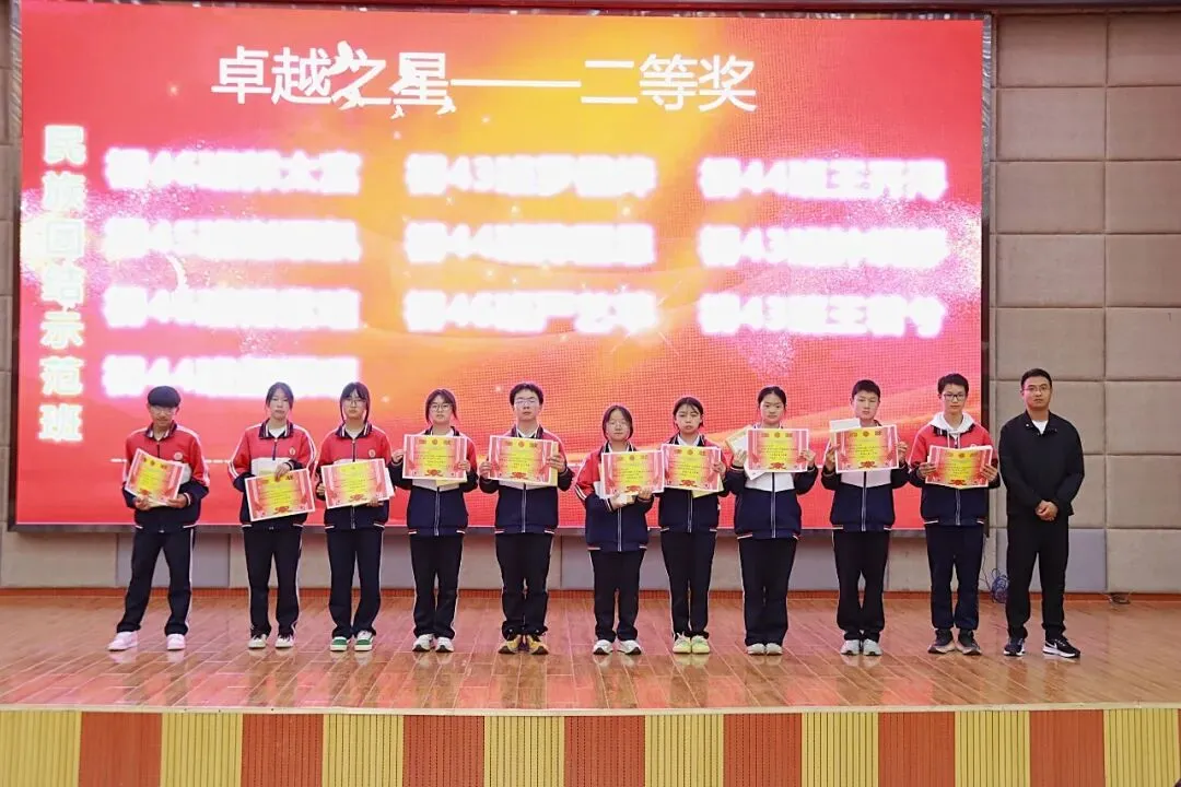 榜样引领,决胜中考——鲁甸县崇文高级中学初二年级举行先进表彰暨地生信动员大会 第14张